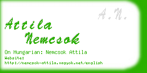 attila nemcsok business card